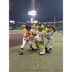 3 BIGGYMONKEY™s mascot an orange cat an alien and a mouse –
